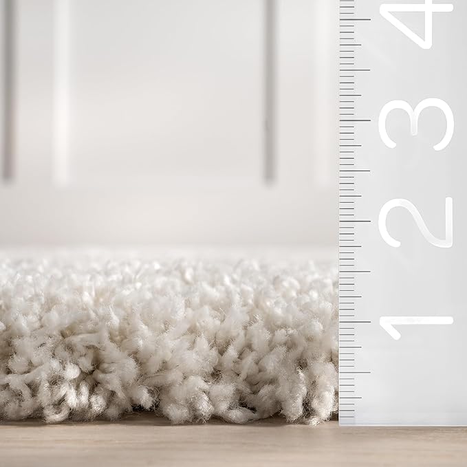 nuLOOM Gloria Abstract Shag Area Rug, 8x10, Beige