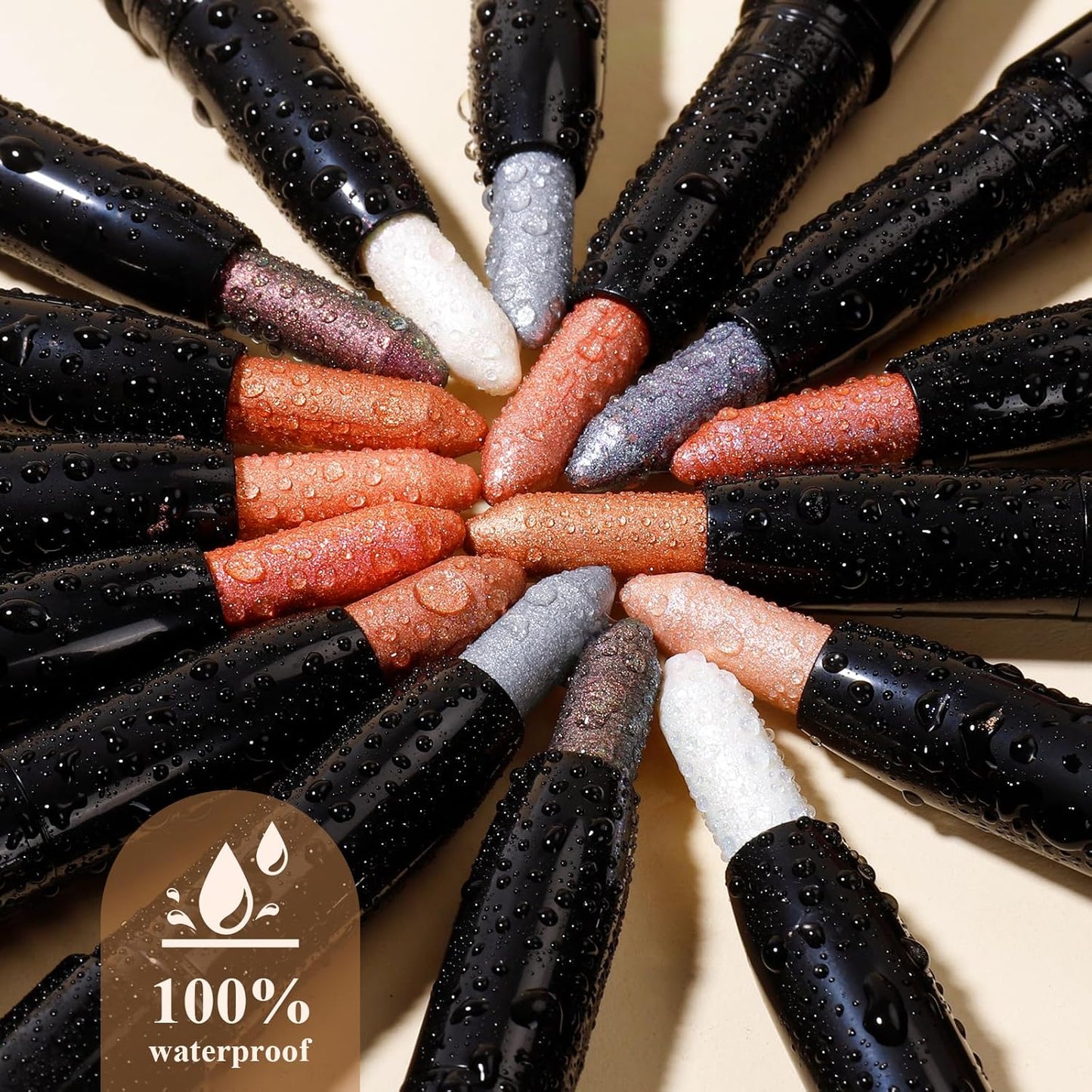 Longwear Cream Eye Shadow Sticks(32 Matte Dark Bronze), Smudge-Proof, Waterproof Eyeshadow,Silky Formula Glitter With Makeup Brush,Dark Brown Eyeshadow Stick