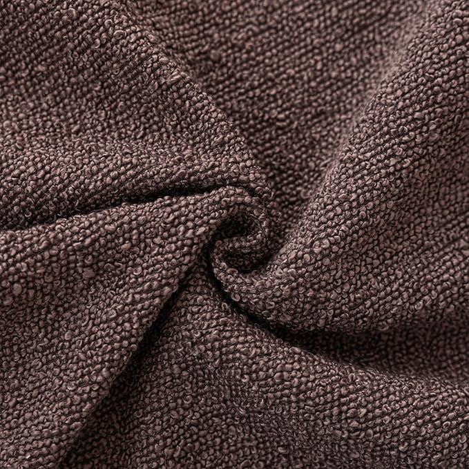 Foindtower Pack of 2 Textured Boucle Throw Pillow Covers Accent Solid Pillow Cases Cozy Soft Decorative Couch Cushion Case for Chair Sofa Bedroom Living Room Home Decor 18x18 Inch Dark Purple