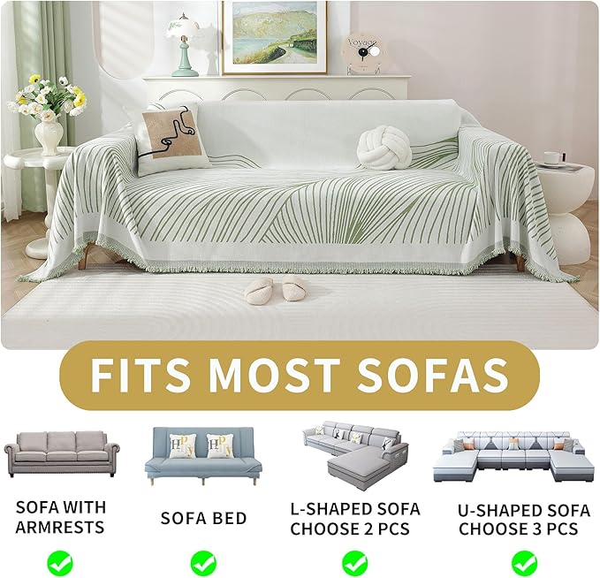 Non Slip Sofa Covers Couch Covers for 3 Cushion Couch Sofa Pet Friendly Washable Couch Covers for Sofa, Soft Thick Sectional Couch Covers L Shape Furniture Protector for Kids, Dogs 71" X118"