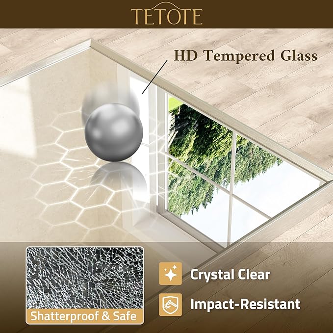 TETOTE Brushed Nickel Vanity Mirror for Bathroom 72" x 36" Beveled Frame Rectangle Bathroom Mirror for Over Sink Brushed Nickel, Tempered Glass, Stronger Frame, Modern Farmhouse Bedroom, Entryway