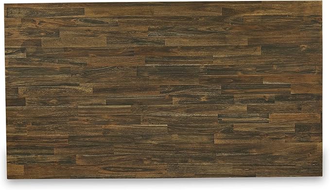 East West Furniture V777MZ748-6 6 Piece Dinette Set Contains a Rectangle Dining Room Table with V-Legs and 4 Coffee Linen Fabric Parson Chairs with a Bench, 40x72 Inch, Multi-Color