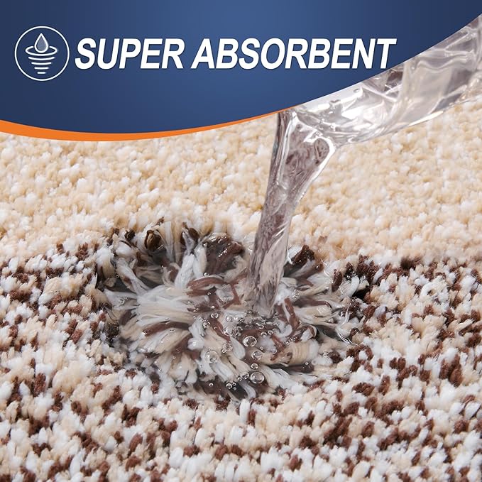 OLANLY Bathroom Rug Mat 24x16, Extra Soft and Absorbent Microfiber Bath Rugs, Non-Slip Plush Shaggy Bath Carpet, Machine Wash Dry, Bath Mats for Bathroom Floor, Tub and Shower, Brown