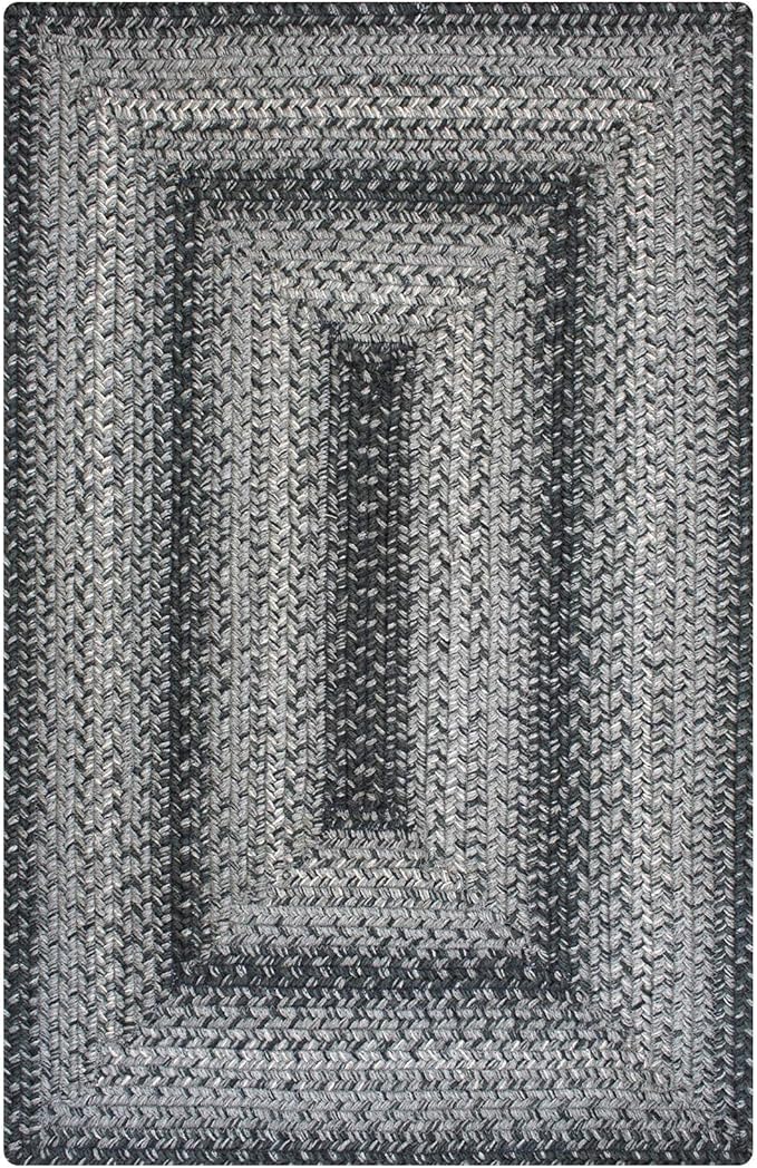 Flint Hill Grey Jute Braided Rope Rug, 2x6' Rectangle - Warm Primitive Decor, Perfect for Laundry Rooms, Kitchens and Entryways - Durable and Easy to Clean