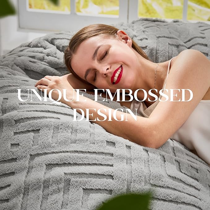 Hobestluk Bean Bag Chairs Adults Beanbag Chair with Filler Large Bean Bags with Fluffy Embossed Cover, Giant Bean Bag Chairs for Adults (Grey, 4FT - 44” x 44” x 24”)