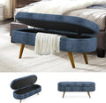 NicBex Ottoman Bench with Storage for Bedroom, 43.5" Upholstered End of Bed Bench with Rubber Wood Legs, Linen Storage Bench for Living Room or Entryway,