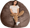 Jaxx 6 Foot Cocoon - Large Bean Bag Chair for Adults, Microsuede Chocolate