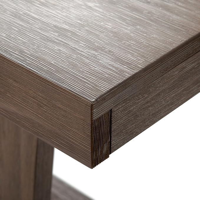 Plank+Beam 72 Inch Farmhouse Dining Table, Solid Wood Rustic Kitchen Table, Large Wooden Rectangular Dinner Table for Dining Room, Home Office, Living Room Furniture, Easy Assembly, Walnut Wirebrush