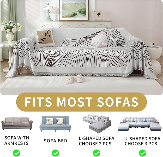 Non Slip Sofa Covers Couch Covers for 3 Cushion Couch Sofa Pet Friendly Washable Couch Covers for Sofa, Soft Thick Sectional Couch Covers L Shape Furniture Protector for Kids, Dogs 71" X118"