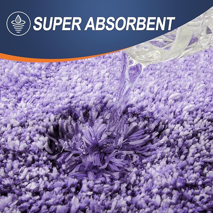 OLANLY Bathroom Runner Rugs 70x24, Extra Soft Absorbent Microfiber Bath Rugs, Rubber Backing, Quick Dry, Machine Washable Bath Mats for Bathroom Floor, Tub and Shower, Home Decor Accessories, Violet