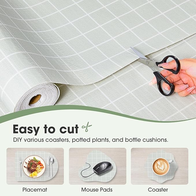 Beautysaid Shelf and Drawer Liner for Kitchen Cabinet, Non Adhesive Non Slip Shelf Paper Waterproof Washable Thickened for Dresser Pantry Shelve Bathroom Protector Liner(Light Green,12 in x 20 FT)