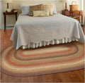 Homespice Gingerbread Jute Brown 4x6' Braided Oval Rugs for Living Room, Bedroom & Dining Room. Pet Friendly. Farmhouse, Rustic, Vintage, Primitive, Country, Boho Decor