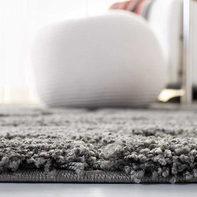 SAFAVIEH Florida Shag Collection X-Large Area Rug - 11' x 15', Grey, Scroll Design, Non-Shedding & Easy Care, 1.2-inch Thick Ideal for High Traffic Areas in Living Room, Bedroom (SG455-8013)