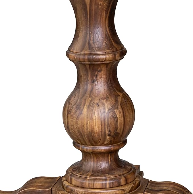 I5DA5-50N-26 5-Pc Kitchen Table Set Contain a Wooden Table and 4 Burgundy Polyester Fabric Upholstered Chairs with Button-Tufted Back, Antique Walnut