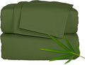Split King Sheets by Pure Bamboo, Genuine 100% Organic Viscose Derived from Bamboo Bed Sheet Set, Soft & Cooling, Double Stitching *Not for Split Top (Split King, Pesto)