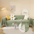 HANDONTIME Couch Cover Green Sofa Covers L Shape Sage Couch Cushion Cover Dog Furniture Protector Soft Thick Slip Covers for Sofas/Couches Cover Cover for Dogs Kids Sofa Cover, 71" X118"