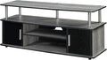 Convenience Concepts Designs2Go Monterey Stand Family Entertainment Center with Storage Cabinets and Shelves, Modern TV Console for Living Room, Office, 47.25", Gray, Black
