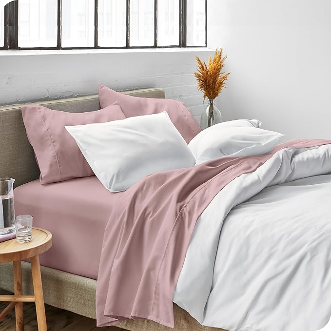 Bare Home Full Sheet Set - Luxury 1800 Ultra-Soft Microfiber Full Bed Sheets - Double Brushed - Deep Pockets - Easy Fit - 4 Piece Set - Bedding Sheets & Pillowcases (Full, Mauve)