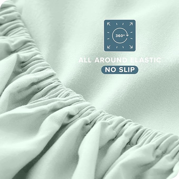 Bare Home Twin XL Sheet Set - College Dorm Size - Luxury 1800 Ultra-Soft Microfiber Twin Extra Long Bed Sheets - Deep Pockets - Easy Fit - Extra Soft - 3 Piece Set - Bed Sheets (Twin XL, Spring Mint)