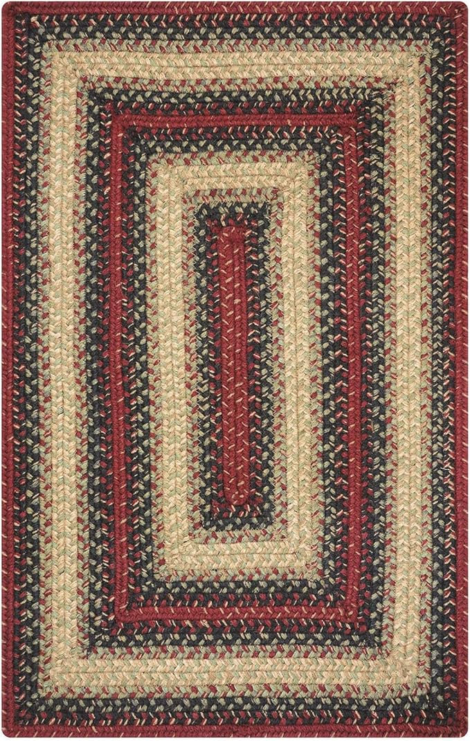 Highland Multicolor Small Braided Rug, 27x45 Rectangle - Handmade with Jute, Warm Country and Cabin Decor, Perfect for Bathrooms and Entryways - Durable and Easy to Clean