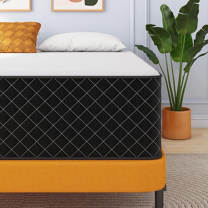 14 Inch King Hybrid Mattress – Firm Memory Foam & Pocket Spring Bed in a Box, Cooling Gel, CertiPUR-US Certified