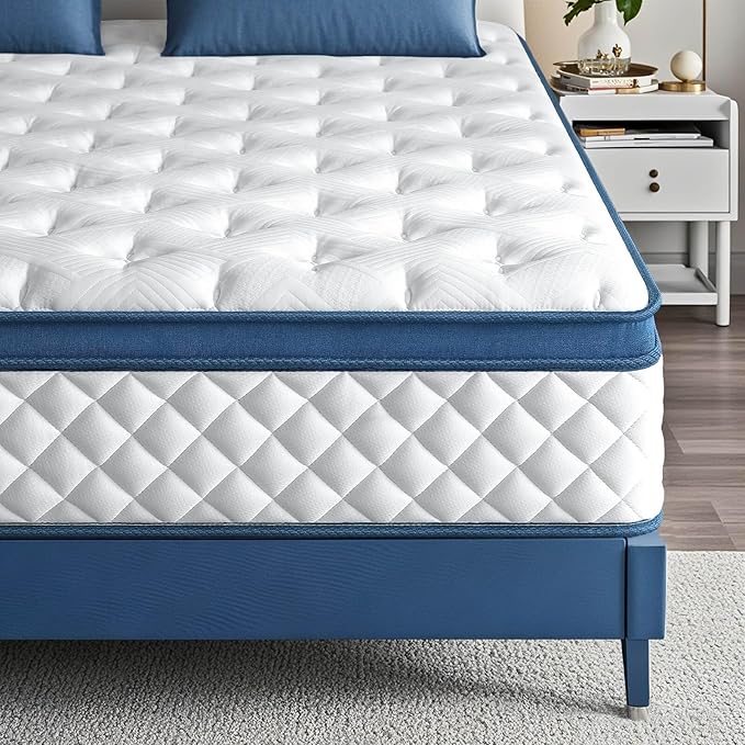 Queen Mattress, 12 Inch Medium Firm Hybrid for Queen Size Bed, Memory Foam Mattress in a Box for Pressure Relief, Individual Pocket Spring-Motion Isolation with Edge Support, CertiPUR-US
