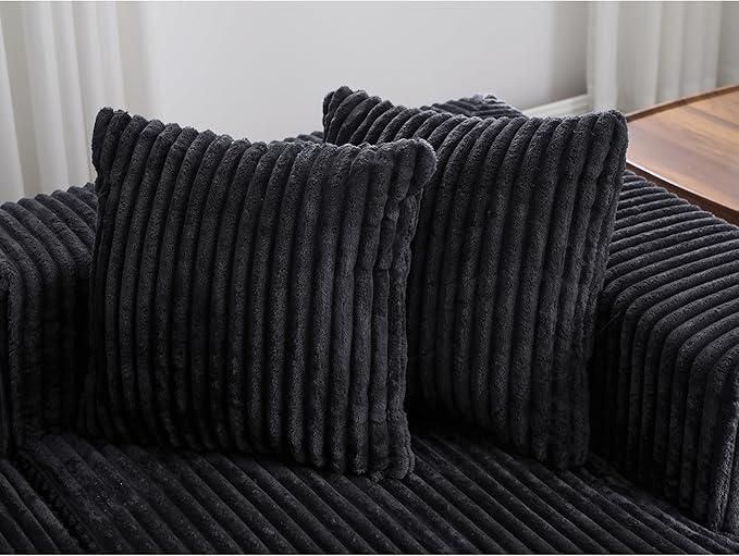 Eafurn Free Combination Cloud Boneless Modular Sectional Sofa with Chaise Lounge,Modern Minimalist Upholstered Couches, Oversized U Shaped Lounge Sofa Couch w/ 8 Pillows