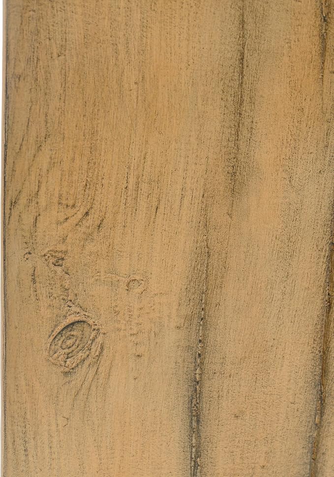 Christopher Knight Home Bard 33.75" Square Living Room Side Table, Wood-Like Distressed Finish End Table, Decorative Accent Table for Indoor Outdoor Usage, Space Saving Furniture, Natural