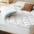 Bedlore 4-Inch Twin Mattress Topper for Back Pain - Dual Layer Medium Support (2" Gel Memory Foam + 2" Cooling Fluffy Pillow Top Pad), Breathable & Pressure Relief (White)