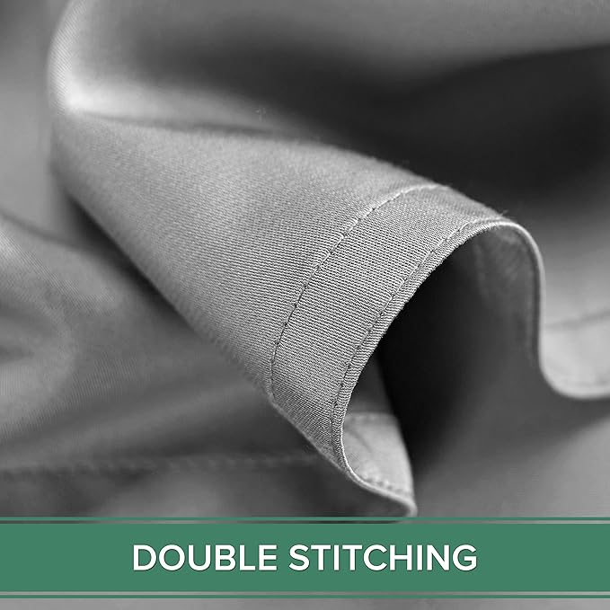 Full Sheets by Pure Bamboo, Genuine 100% Organic Viscose Derived from Bamboo Bed Sheet Set, Luxuriously Soft & Cooling, Double Stitching, Lifetime Quality Promise (Full, Stone Grey)