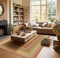 Homespice Azalea Multicolor Braided Area Rugs, Jute, 5x8' Rectangle - Perfect Country Primitive Decor for Dining Room, Bedroom, Everywhere