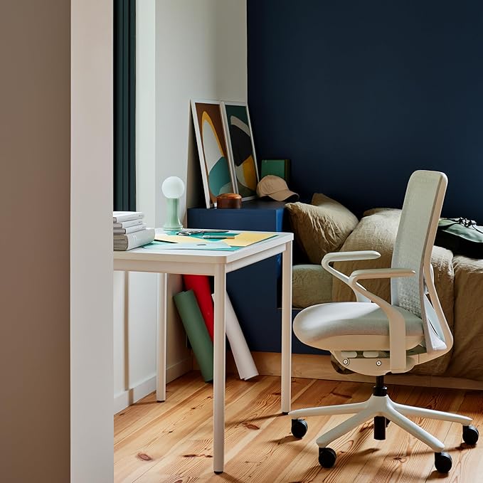Branch Daily Desk - Functional at Home Office Desk with Effortless Assembly, Timeless Design, Rounded Corners, and Built-in Cable Notch - 36” W x 28.5” H x 24” D - Woodgrain Work Table