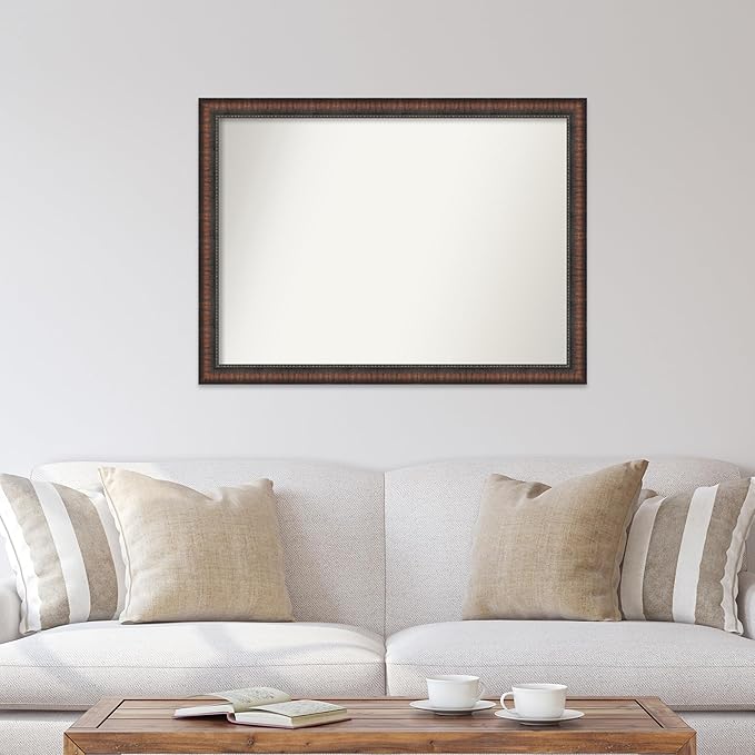 Amanti Art White Bathroom Mirror for Over Sink, 30x41 Cabinet White Narrow Rectangle Vanity Mirror, X-Large Modern Frame, Hangs Horizonally and Vertically, Bathroom Wall Decor, Non-Beveled Edge