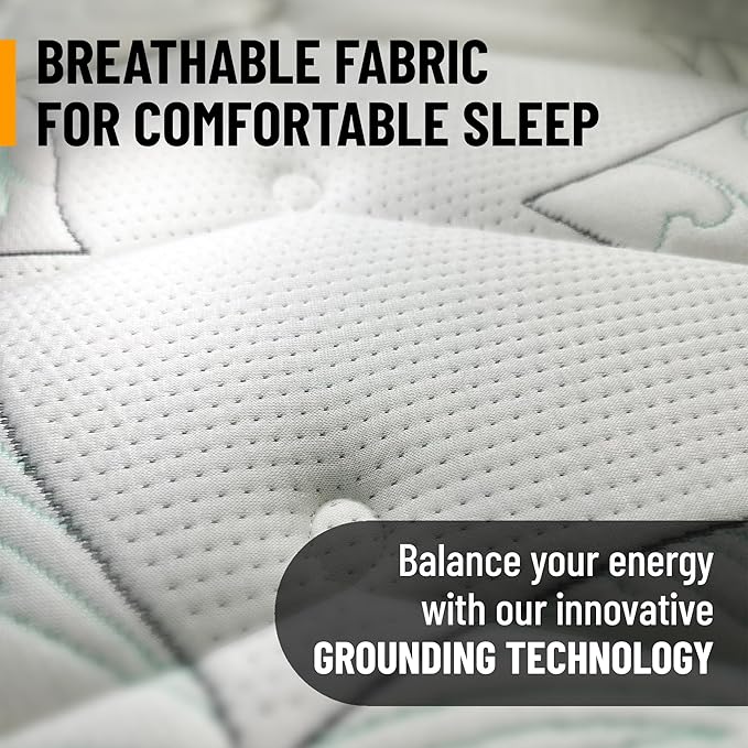 Ottomanson Full 12" Hybrid Mattress - Meditation Antistatic Quilted Cover - Made in USA - Firm Support - Individually Pocketed Coils & CertiPUR-US Foam - Fiberglass-Free - Bed in a Box