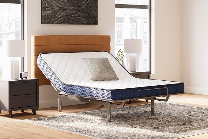 Signature Design by Ashley Full Size Medium Firm 6 Inch Memory Foam Mattress with Breathable Quilted Cover, Fiberglass Free, Mattress in A Box