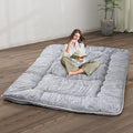 Japanese Floor Mattress,4" Thicken Japanese Floor Sleeping Pad Foldable,Futon Mattress Suitable for Camping and Guest Room (Grey, Full (80" X 47"))