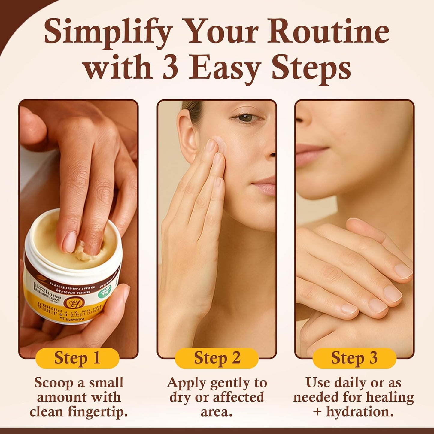 Sweet Bee Magic All In One Healing Organic Balm - Natural Skin Healing Cream, Beeswax Balm for Dry Skin, Face & Body Moisturizer - Certified Organic, All Natural Aid - 2 Jars (2oz Each,4oz Total)