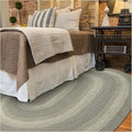 Homespice Grey Cloud Oval Area Rugs, 5x8' - Grey, Handmade with Jute - Warm Farmhouse Country Decor, Perfect for Living Rooms and Bedrooms - Durable, Easy to Clean and Pet Friendly