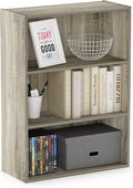 Furinno Pasir 3-Tier Open Shelf Bookcase, Sonoma Oak