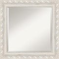 Amanti Art White Bathroom Mirror for Over Sink, 26x26 Opera Off White Square Vanity Mirror, Medium Traditional Wood Frame, Hangs Horizonally and Vertically, Bathroom Wall Decor, Beveled Edge from WI