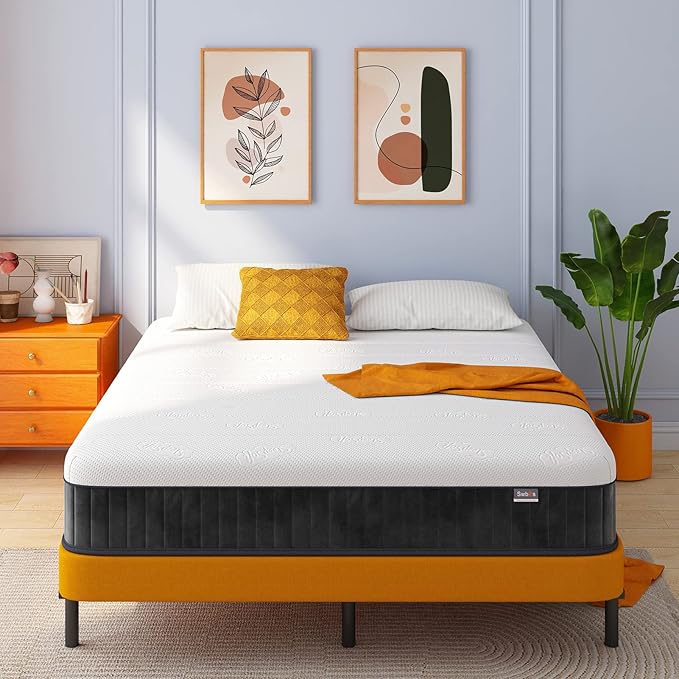 Double Mattress, 10 Inch Hybrid Memory Foam Full Size Mattress, Full Bed Mattres in a Box Pressure Relief & Firm Mattresses,Double Size Matress