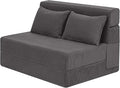 MeMoreCool Boneless Folding Sofa Bed, Corduroy Convertible Sleeper Chair, Foldable Foam Mattress Chair, Comfy Fold‑Out Futon Couch Bed, Large Floor Sofa Couch for Living‑Room Guest