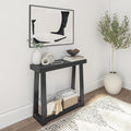 Plank+Beam Solid Wood Console Table with Storage, 36 Inch, Sofa Table with Shelf, Narrow Entryway Table for Hallway, Behind The Couch, Living Room, Foyer, Easy Assembly, Black