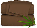 Full Sheets by Pure Bamboo, Genuine 100% Organic Viscose Derived from Bamboo Bed Sheet Set, Luxuriously Soft & Cooling, Double Stitching, Lifetime Quality Promise (Full, Coconut Husk)