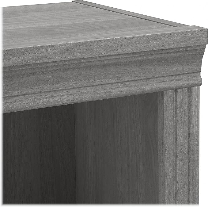 Bush Furniture Saratoga Tall 5 Shelf Bookcase in Modern Gray, Home Office Organizer, Vertical Storage Solution for Books and Office Supplies, Tall Bookshelf