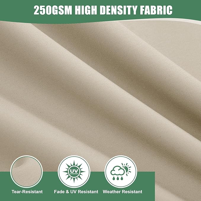 Chaise Lounge Cushions Outdoor Set of 4 - Waterproof and Fade Resistant Sun Lounger Replacement Cushion - Patio Lounger Pads with Removable Cover for Pool, Deck, Lawn, 80 x 26 x 3 Inch, Cream