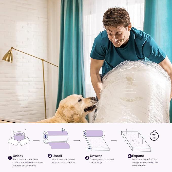 NapQueen Twin Size, 8 Inch Anula Green Tea Infused Memory Foam Mattress, Bed in a Box, CertiPUR-US Certified Mattress