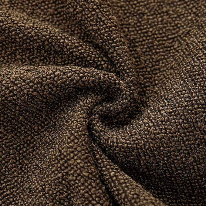 Foindtower Set of 2, Decorative Textured Boucle Throw Pillow Covers Accent Solid Pillow Cases Neutral Soft Couch Cushion Case for Chair Sofa Bedroom Living Room Home Decor 26x26 Inch Chocolate