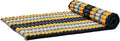 Leewadee - Kapok Roll Mat – Handcrafted Folding Sleep & Relaxation Mattress from Thailand, Ideal as Guest Bed, Camping Mat, Yoga Mat or Traditional Futon, 75 x 39 inches, Black Orange