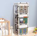 chinensis 2025 New Extra Large Stuffed Animal Storage Zoo-ABS Plushies Organizer with Colorful Bands and Limit Switches, Creative Display Shelf for Nursery, Playroom, Kid Room,Bedroom
